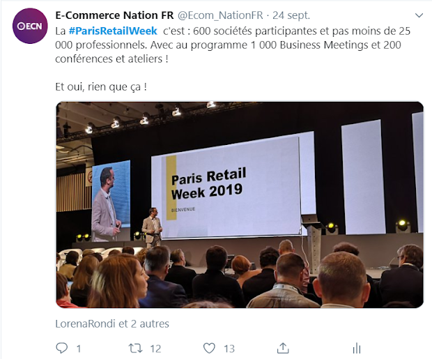 Paris retail Week chiffres tweet