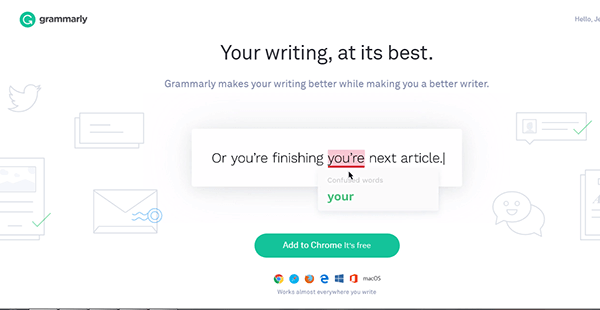 boite a outils ecommerce image exemple grammarly