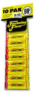 premier produit code barres paquet chewing gum