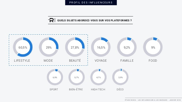 influenceurs marques infographie image themes sujets influenceurs